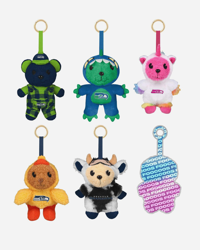 Seattle Seahawks FOOCOOS Plush Bag Charm Keychain Blind Box Series 1 FOCO - FOCO.com