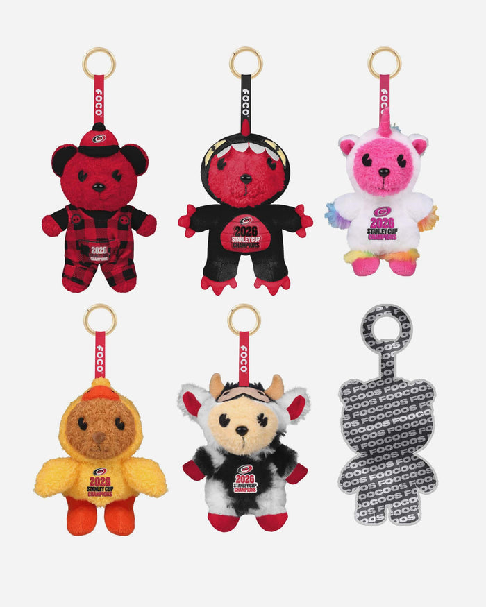 Carolina Hurricanes 2026 Stanley Cup Champions FOOCOOS Plush Bag Charm Keychain Blind Box Series 1 FOCO - FOCO.com