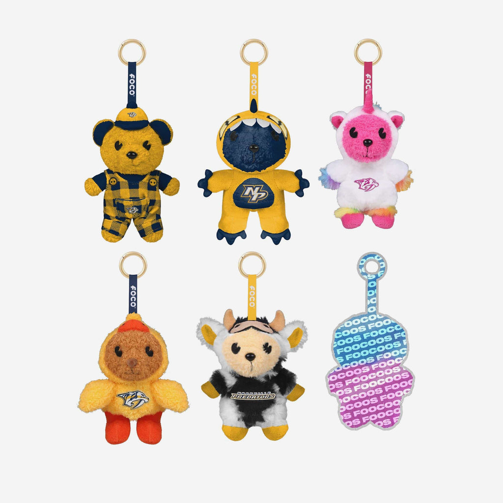 Nashville Predators FOOCOOS Plush Bag Charm Keychain Blind Box Series 1 FOCO - FOCO.com