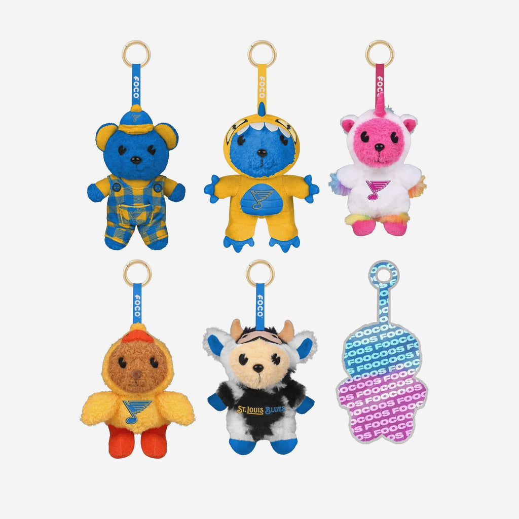 St. Louis Blues FOOCOOS Plush Bag Charm Keychain Blind Box Series 1 FOCO - FOCO.com