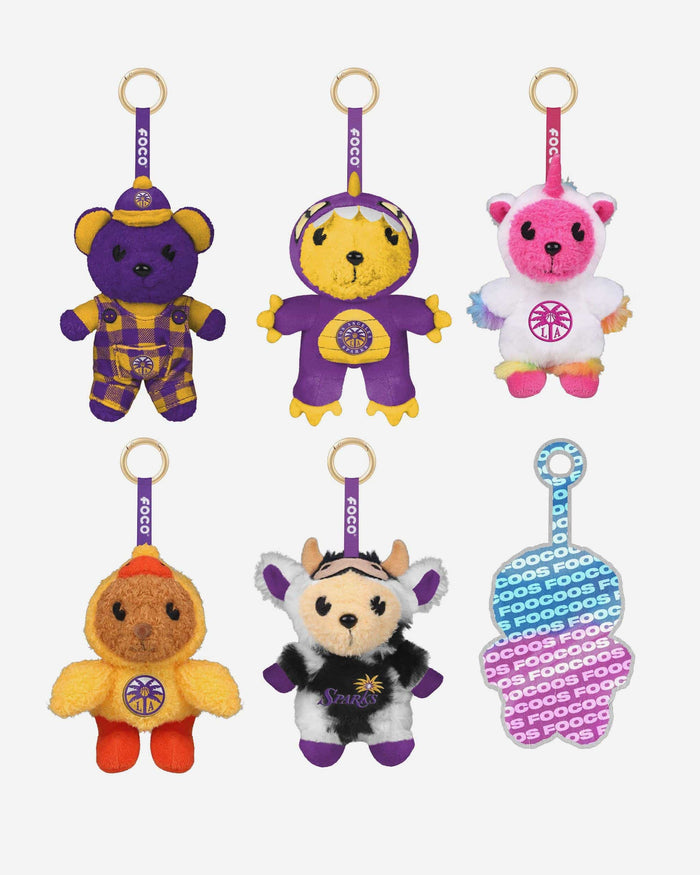 Los Angeles Sparks FOOCOOS Plush Bag Charm Keychain Blind Box Series 1 FOCO - FOCO.com