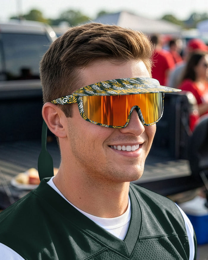Green Bay Packers Floral Visor Sunglasses FOCO - FOCO.com