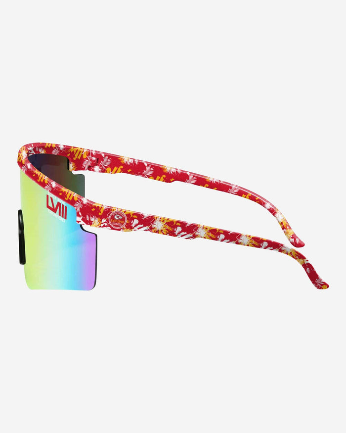 Kansas City Chiefs Super Bowl LVIII Champions Floral Large Frame Sunglasses FOCO - FOCO.com