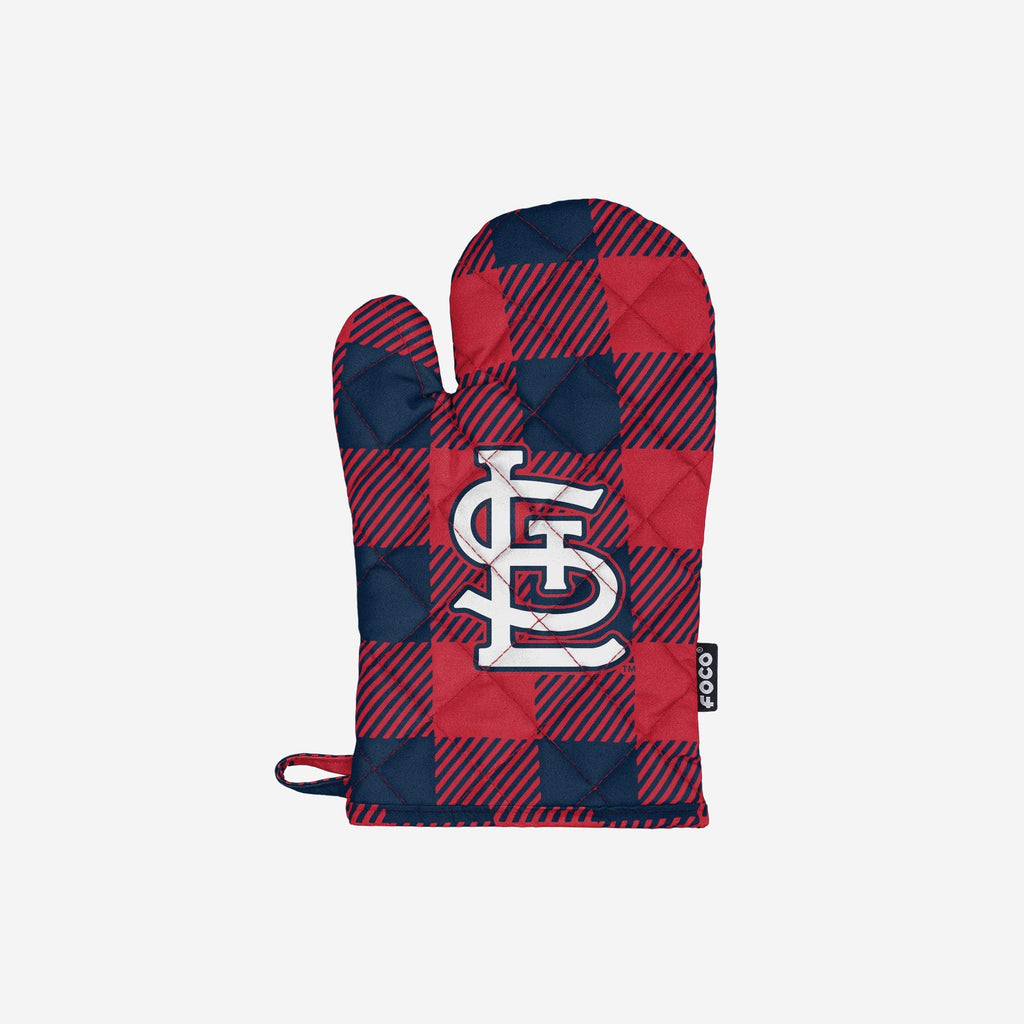 St Louis Cardinals Plaid Oven Mitt FOCO - FOCO.com