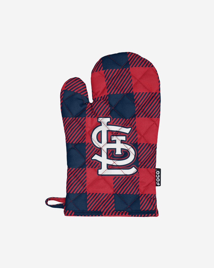 St Louis Cardinals Plaid Oven Mitt FOCO - FOCO.com