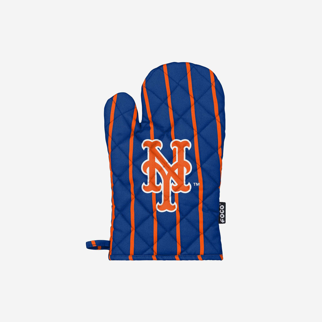 New York Mets Pinstripe Oven Mitt FOCO - FOCO.com