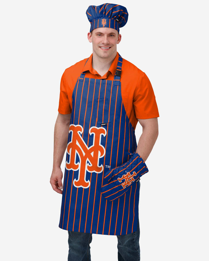 New York Mets Pinstripe Oven Mitt FOCO - FOCO.com