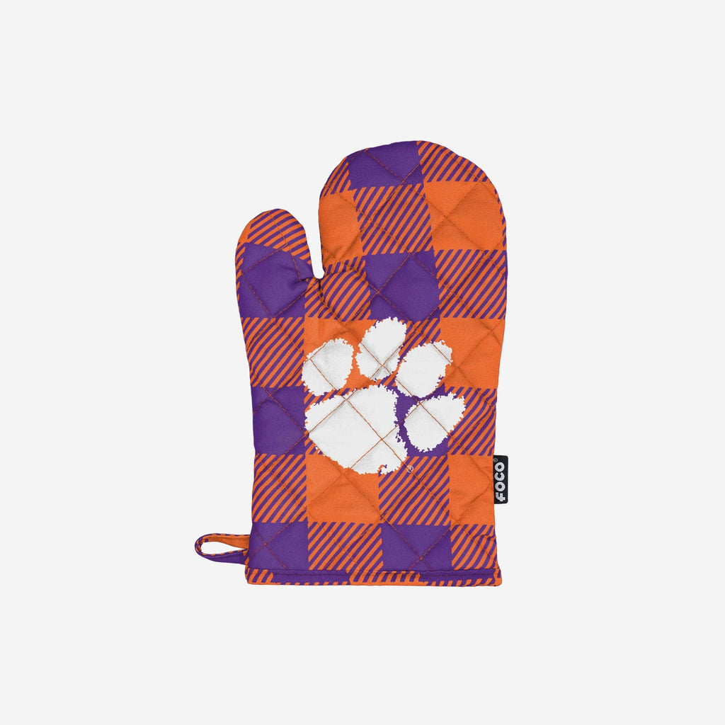 Clemson Tigers Plaid Oven Mitt FOCO - FOCO.com