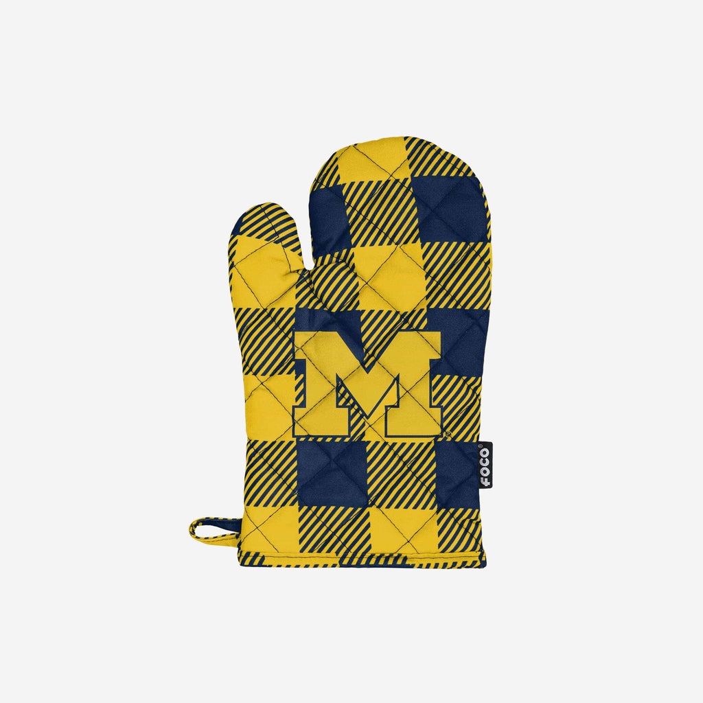 Michigan Wolverines Plaid Oven Mitt FOCO - FOCO.com