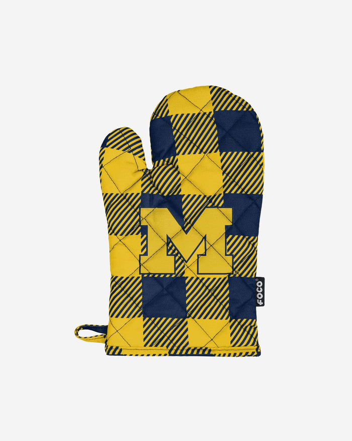 Michigan Wolverines Plaid Oven Mitt FOCO - FOCO.com