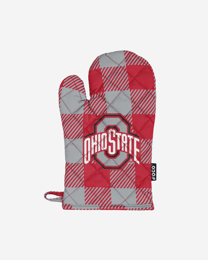 Ohio State Buckeyes Plaid Oven Mitt FOCO - FOCO.com