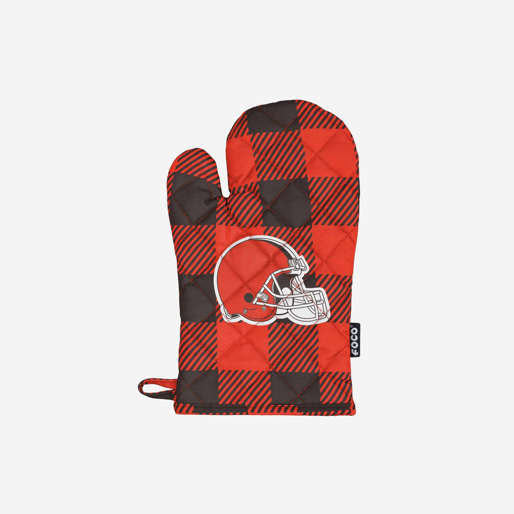 Cleveland Browns Plaid Oven Mitt FOCO - FOCO.com