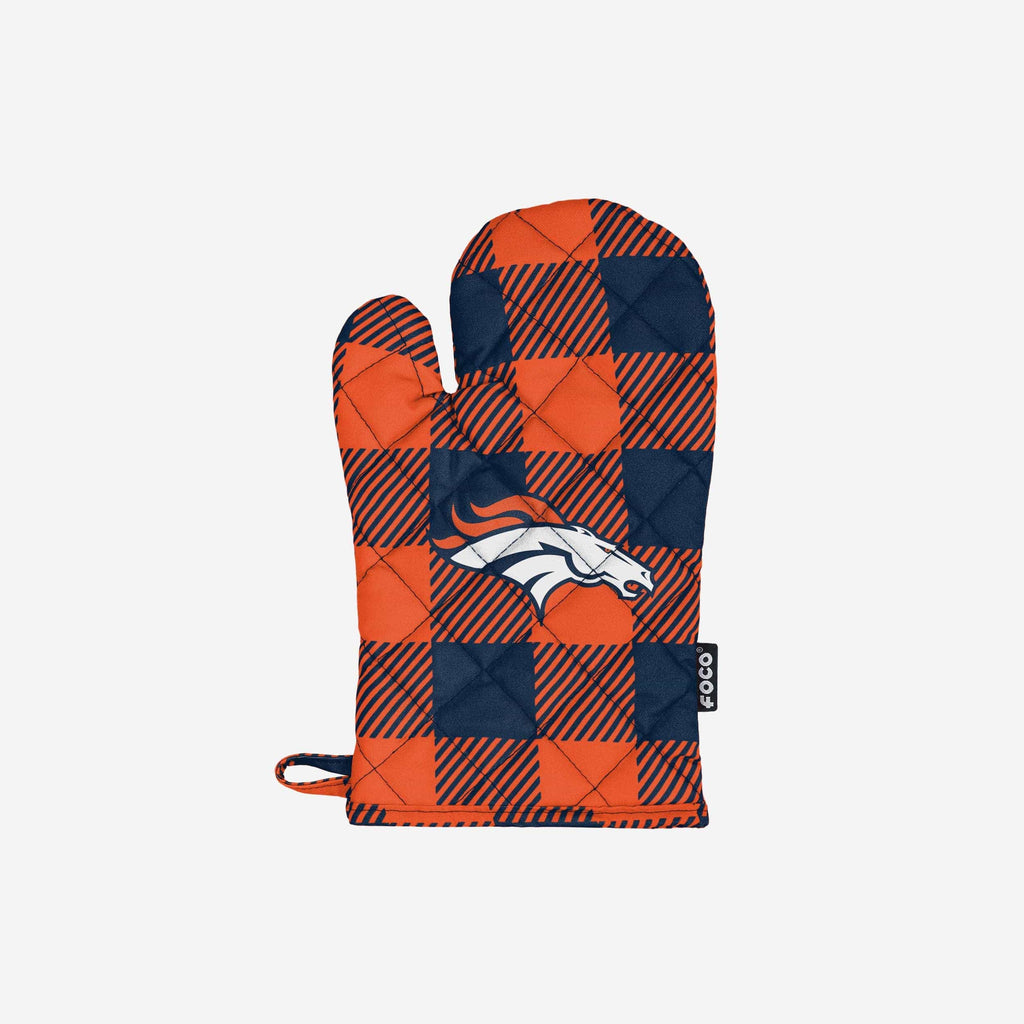 Denver Broncos Plaid Oven Mitt FOCO - FOCO.com