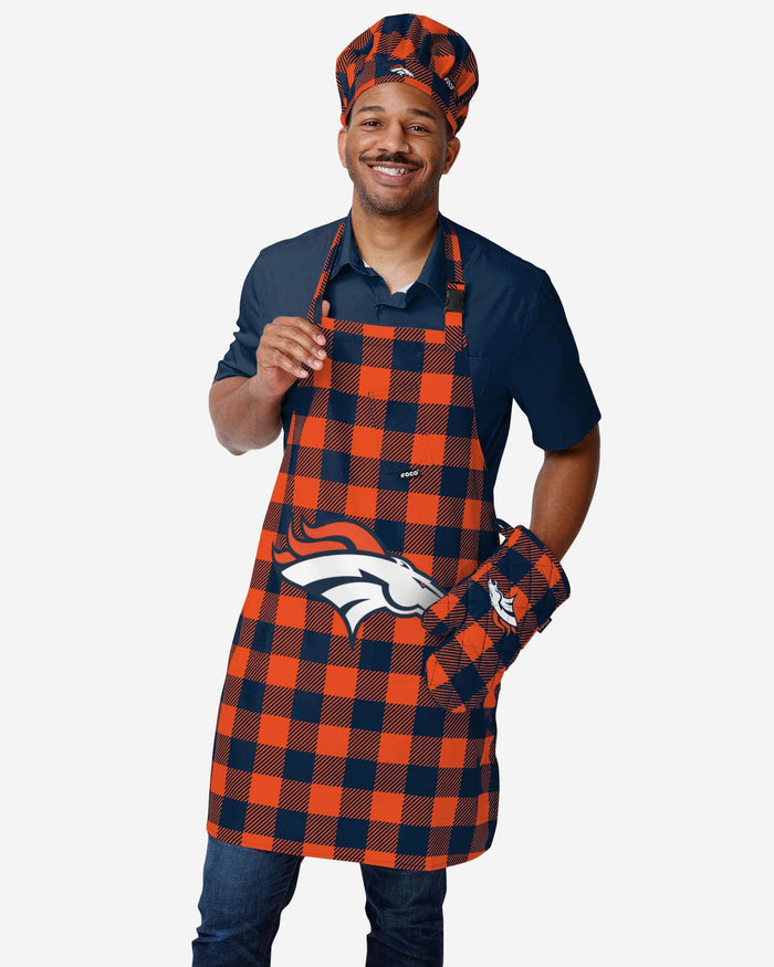 Denver Broncos Plaid Oven Mitt FOCO - FOCO.com