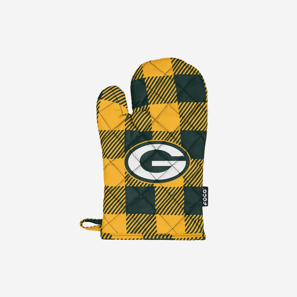 Green Bay Packers Plaid Oven Mitt FOCO - FOCO.com