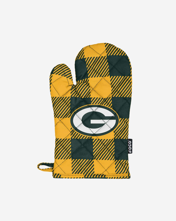 Green Bay Packers Plaid Oven Mitt FOCO - FOCO.com