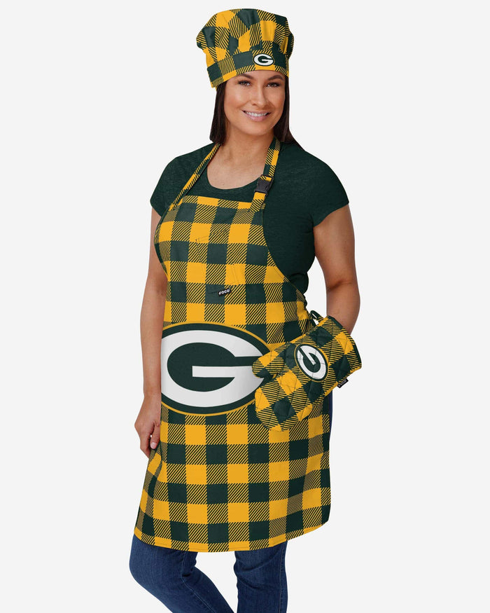 Green Bay Packers Plaid Oven Mitt FOCO - FOCO.com