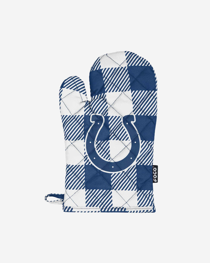 Indianapolis Colts Plaid Oven Mitt FOCO - FOCO.com