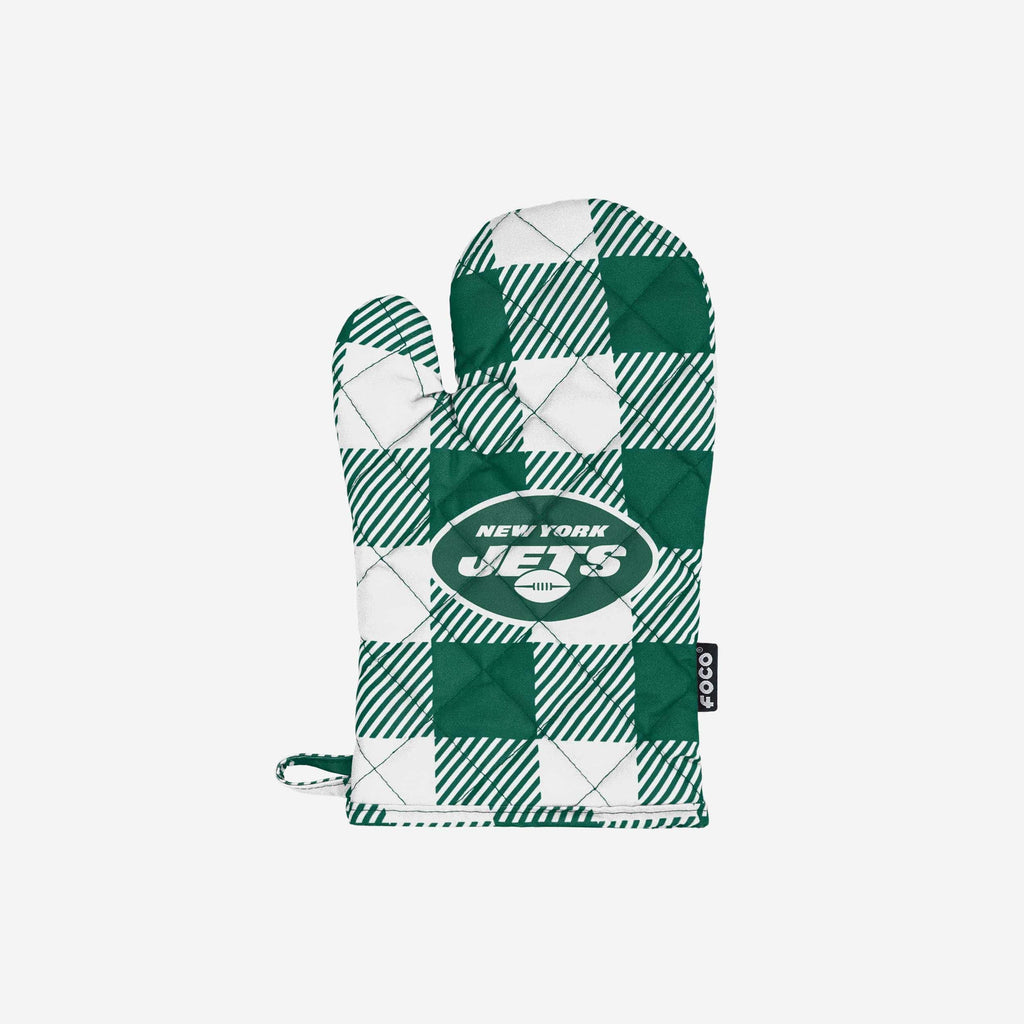 New York Jets Plaid Oven Mitt FOCO - FOCO.com