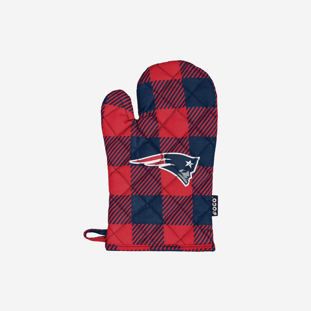 New England Patriots Plaid Oven Mitt FOCO - FOCO.com