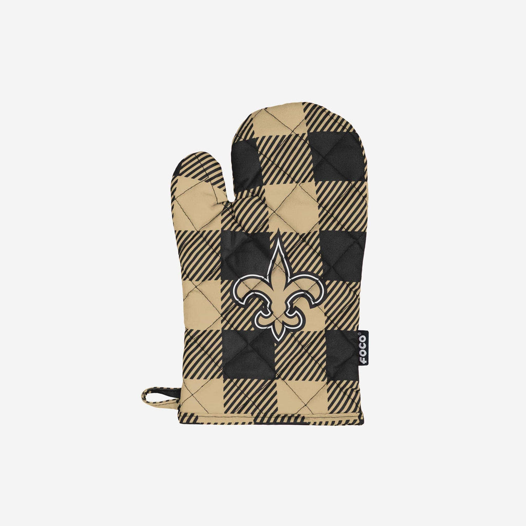 New Orleans Saints Plaid Oven Mitt FOCO - FOCO.com