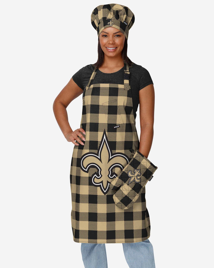 New Orleans Saints Plaid Oven Mitt FOCO - FOCO.com