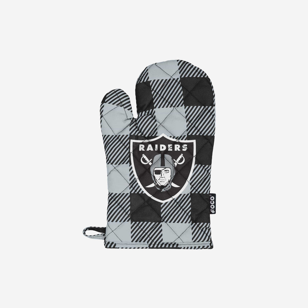 Las Vegas Raiders Plaid Oven Mitt FOCO - FOCO.com