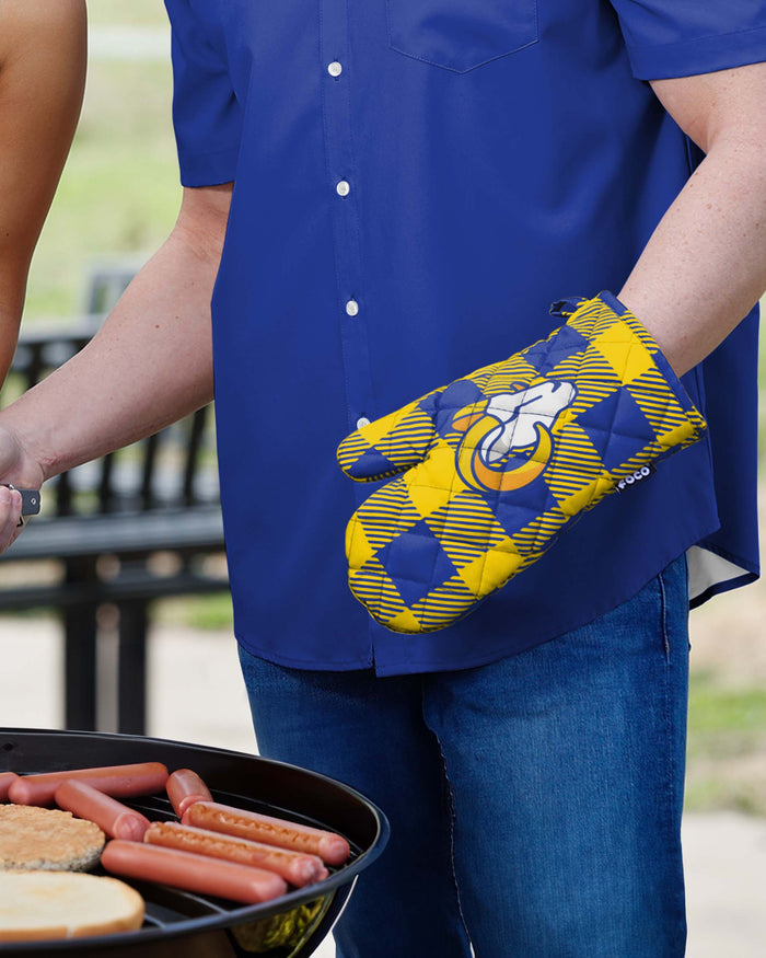 Los Angeles Rams Plaid Oven Mitt FOCO - FOCO.com