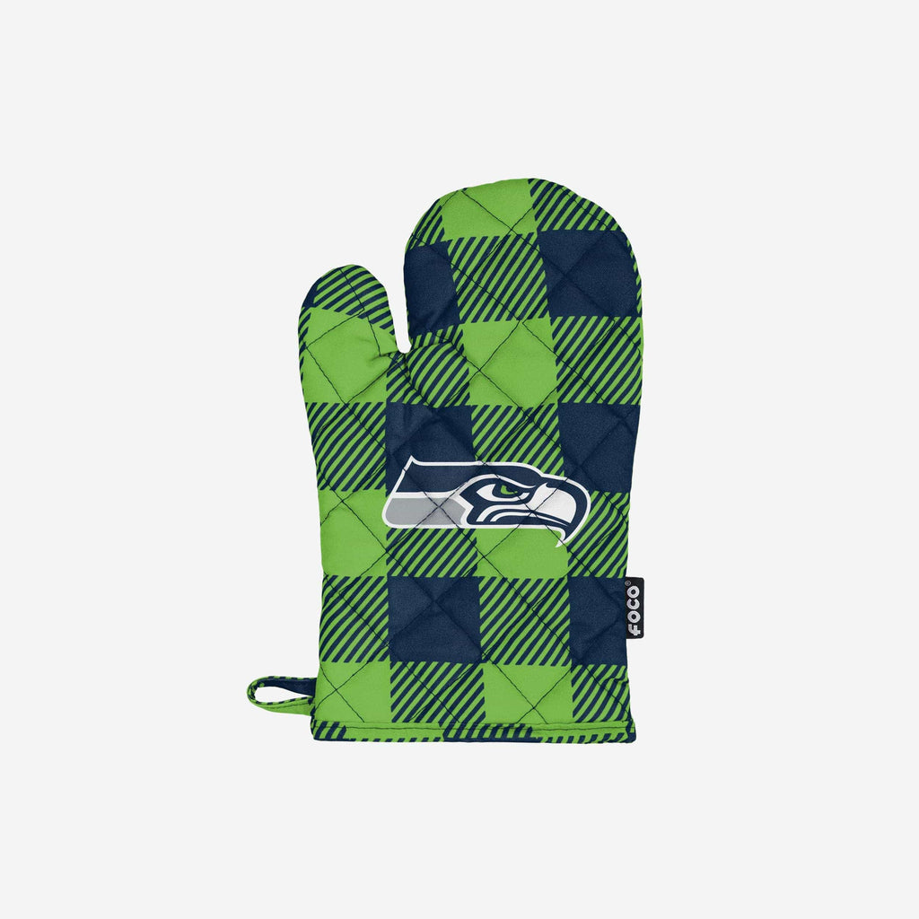 Seattle Seahawks Plaid Oven Mitt FOCO - FOCO.com