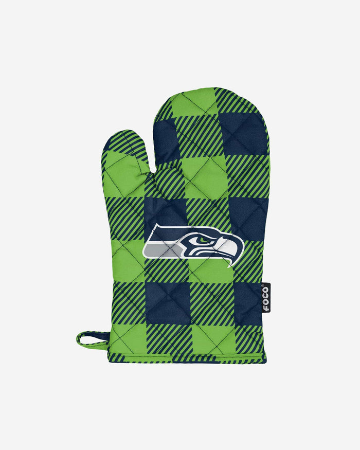 Seattle Seahawks Plaid Oven Mitt FOCO - FOCO.com