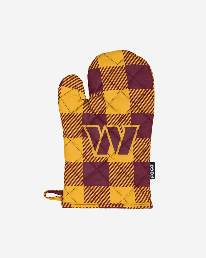 Washington Commanders Plaid Oven Mitt FOCO - FOCO.com