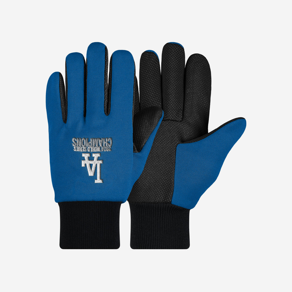 Los Angeles Dodgers 2024 World Series Champions Colored Palm Utility Gloves FOCO - FOCO.com