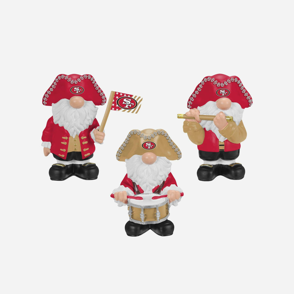 San Francisco 49ers 3 Pack Americana Mini Gnome Set FOCO - FOCO.com