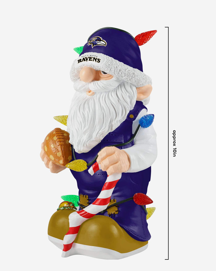 Baltimore Ravens Light Up Holiday Gnome FOCO - FOCO.com