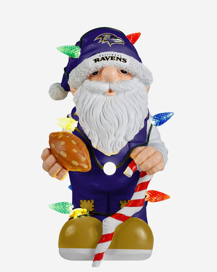 Baltimore Ravens Light Up Holiday Gnome FOCO - FOCO.com