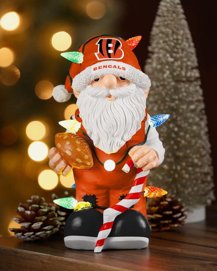 Cincinnati Bengals Light Up Holiday Gnome FOCO - FOCO.com