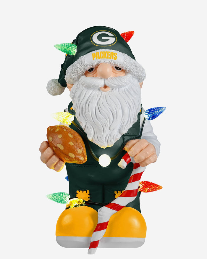 Green Bay Packers Light Up Holiday Gnome FOCO - FOCO.com