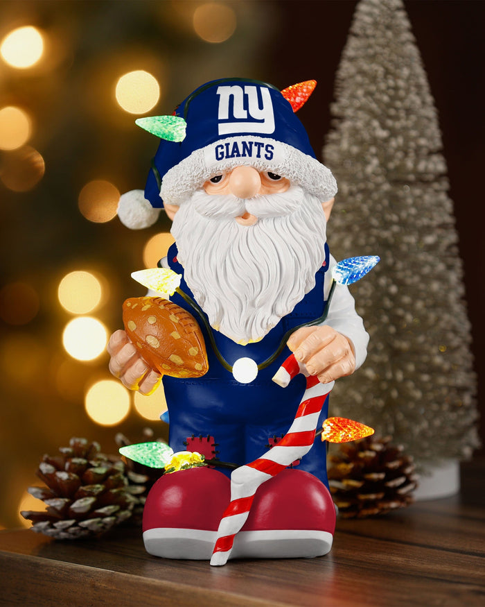 New York Giants Light Up Holiday Gnome FOCO - FOCO.com