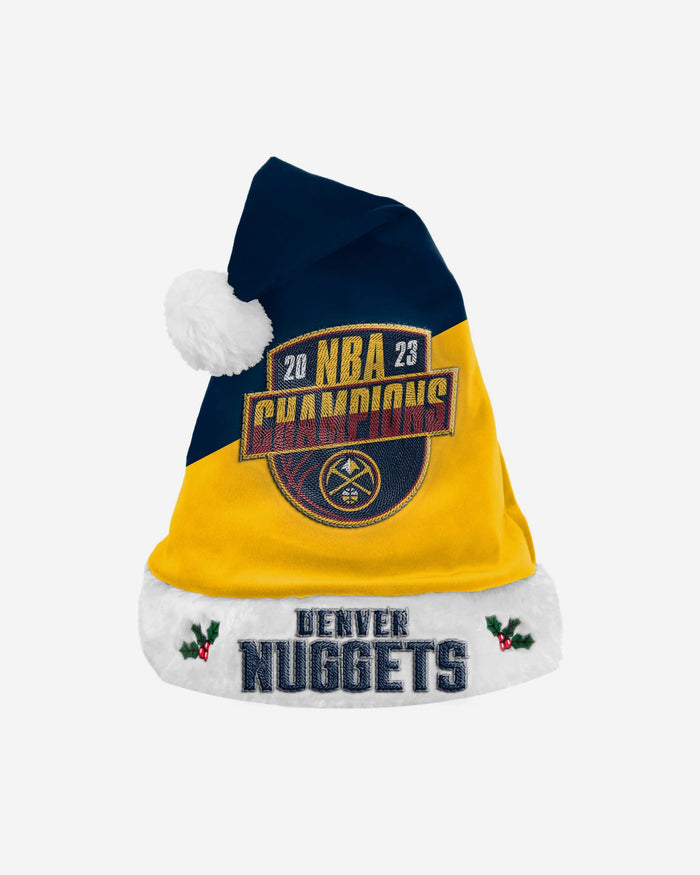 Denver Nuggets 2023 NBA Champions Basic Santa Hat FOCO - FOCO.com