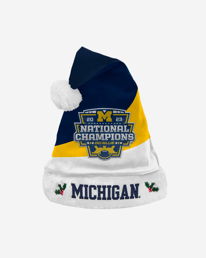 Michigan Wolverines 2023 Football National Champions Basic Santa Hat FOCO - FOCO.com