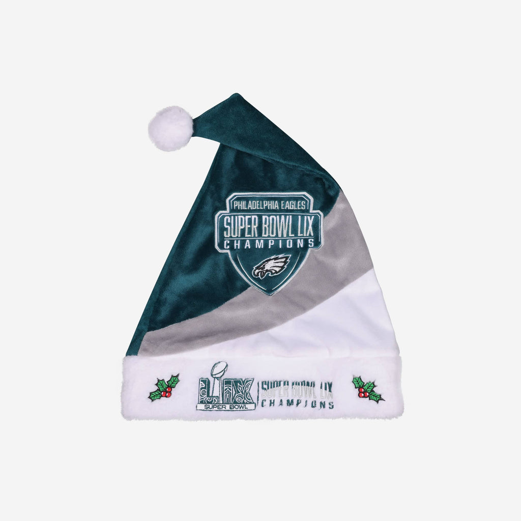 Philadelphia Eagles Super Bowl LIX Champions Santa Hat FOCO - FOCO.com