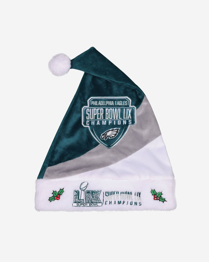 Philadelphia Eagles Super Bowl LIX Champions Santa Hat FOCO - FOCO.com