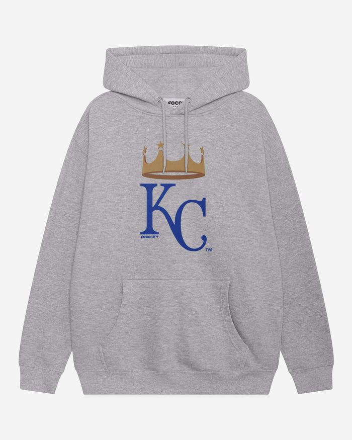 Kansas City Royals 2016 Alternate Logo Hoodie FOCO Athletic Heather S - FOCO.com