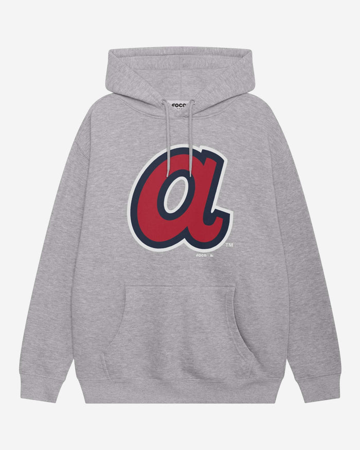Atlanta Braves Alternate Logo Hoodie FOCO Athletic Heather S - FOCO.com