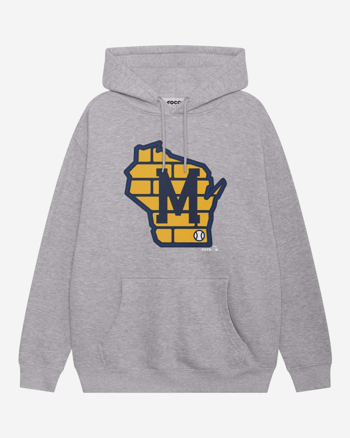 Milwaukee Brewers Away Alternate Logo Hoodie FOCO Athletic Heather S - FOCO.com