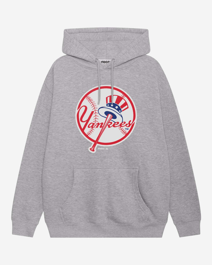 New York Yankees Alternate Logo Hoodie FOCO Athletic Heather S - FOCO.com