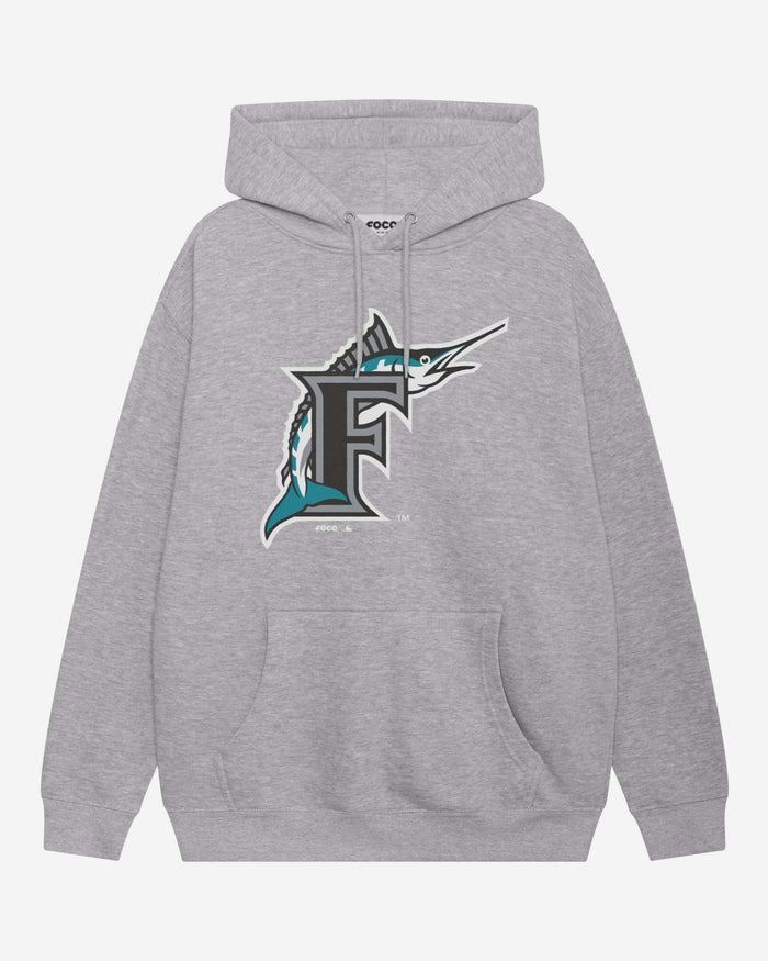 Miami Marlins 1993 Alternate Logo Hoodie FOCO Athletic Heather S - FOCO.com