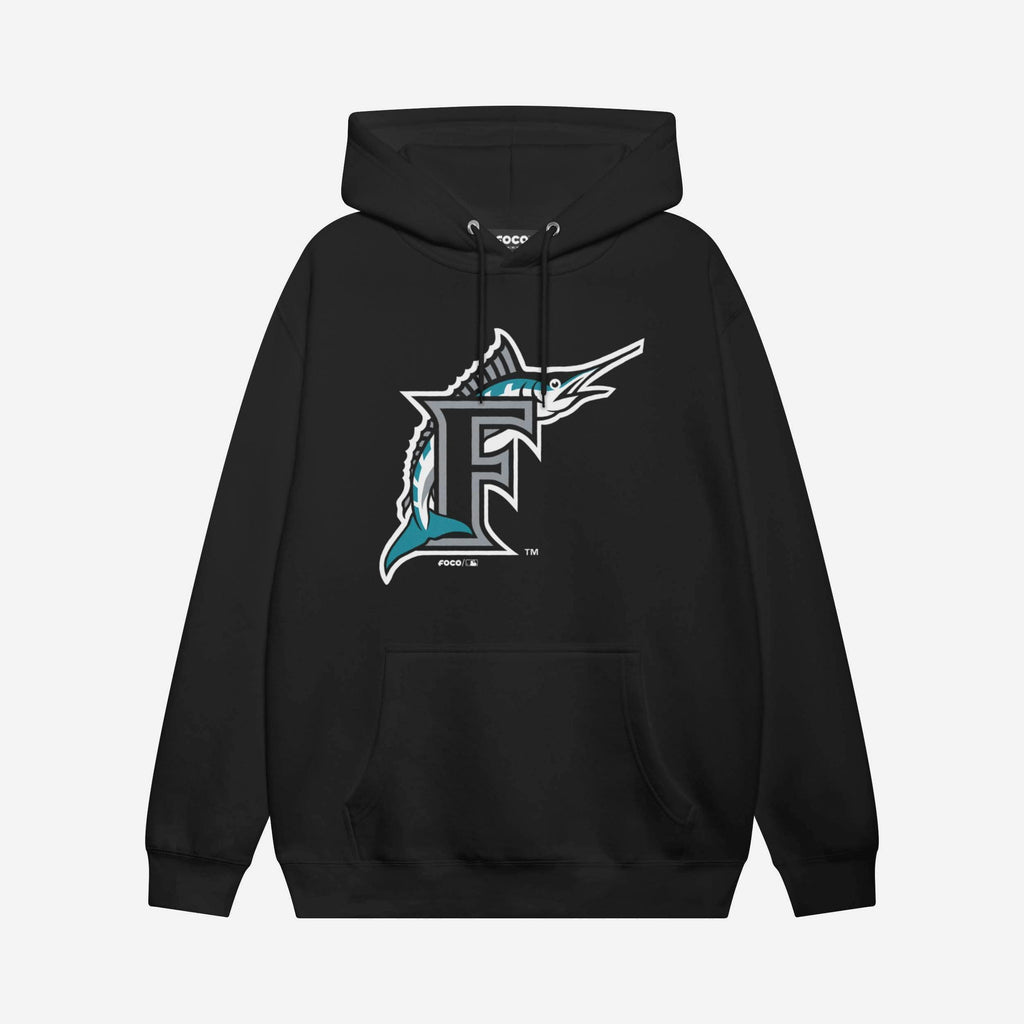 Miami Marlins 1993 Alternate Logo Hoodie FOCO Black S - FOCO.com