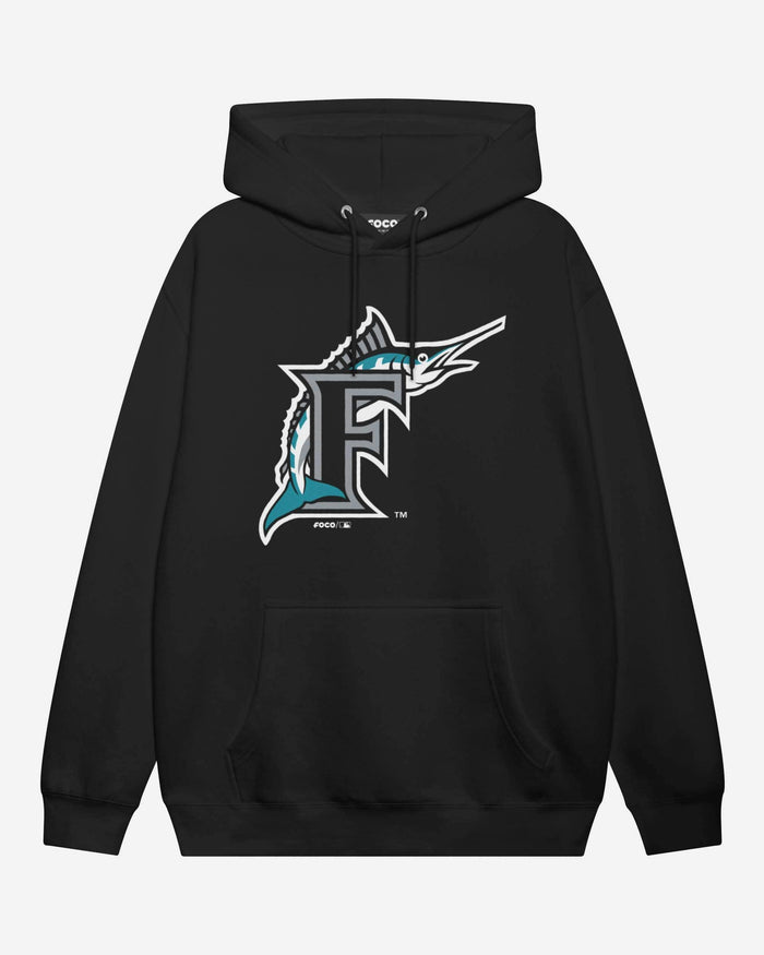 Miami Marlins 1993 Alternate Logo Hoodie FOCO Black S - FOCO.com