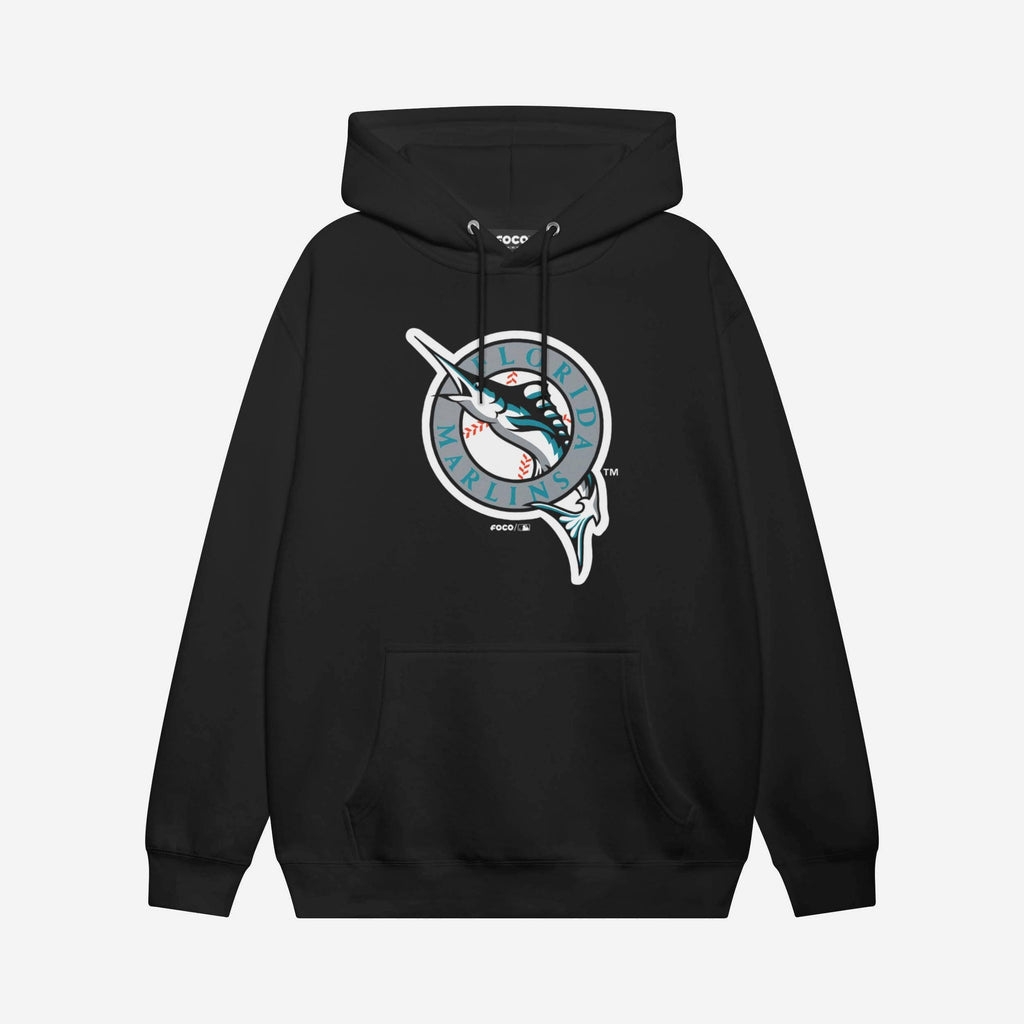 Miami Marlins 1993 Home Alternate Logo Hoodie FOCO Black S - FOCO.com